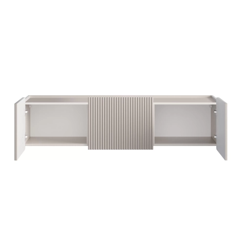Szafka RTV Malmi 150 cm wisząca - kaszmir / złoty